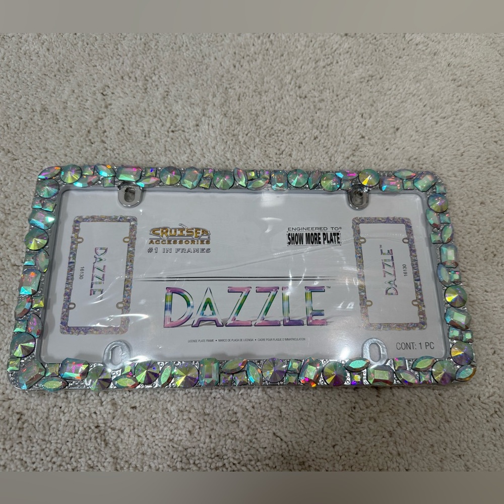 NEW Dazzle Rhinestone License Plate Frame